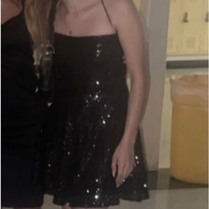windsor black sparkly mini dress